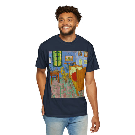 The Bedroom by Vincent van Gogh Unisex Garment-Dyed T-shirt