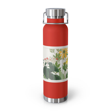 Clerodendrum & Rudbeckia by Tanigami Kônan Copper Vacuum Insulated Bottle, 22oz