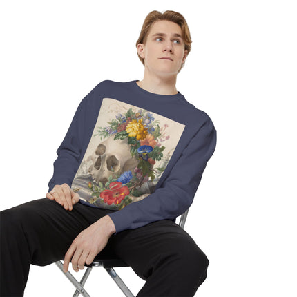 Vanitas Still Life by Herman Henstenburgh Garment-Dyed Sweatshirt