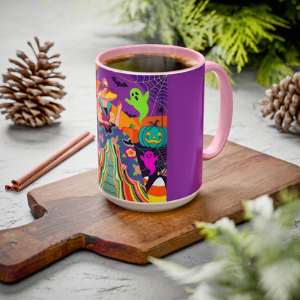 🌈👻 The Rainbow Ghost Masquerade Colorful Mug – Colorful Halloween Charm