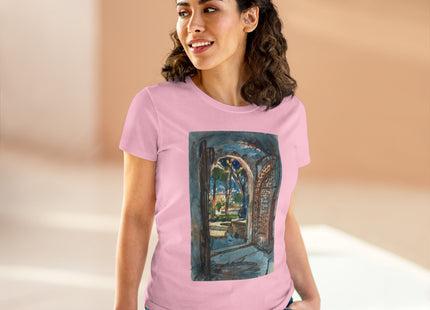 Gate in S. Miniato by Martin Monnickendam Women's Midweight Cotton Tee