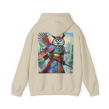 Cyberpunk Samurai Owl – Heavy Blend™ Hooded Sweatshirt