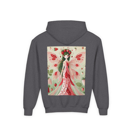 Strawberry Fairy Delight Youth Hooded Sweatshirt – Sweet Magic & Summer Charm