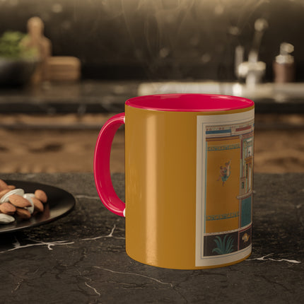 Pompeii Walls Pl.20 by Victor Steeger Colorful Mugs, 11oz