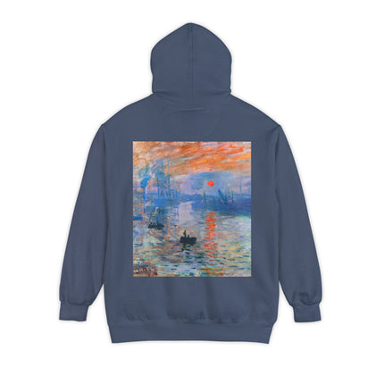 Sunrise by Claude Monet Unisex Garment-Dyed Hoodie