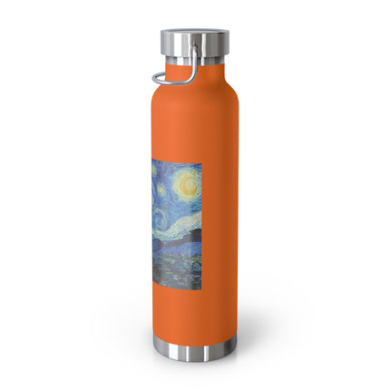 The Starry Night by Vincent Van Gogh Copper Vacuum Insulated Bottle, 22oz