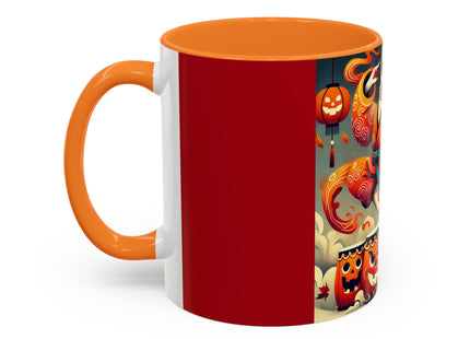 Jack-O’-Lantern Drums & The Kabuki Rabbit Colorful Mugs (11oz, 15oz)