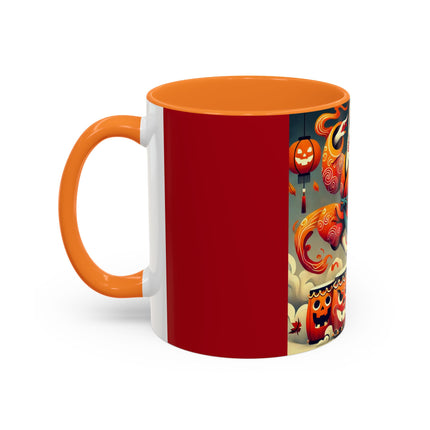 Jack-O’-Lantern Drums & The Kabuki Rabbit Colorful Mugs (11oz, 15oz)
