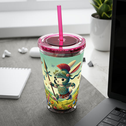 Rabbit Gladiator Sunsplash Tumbler with Straw, 16oz