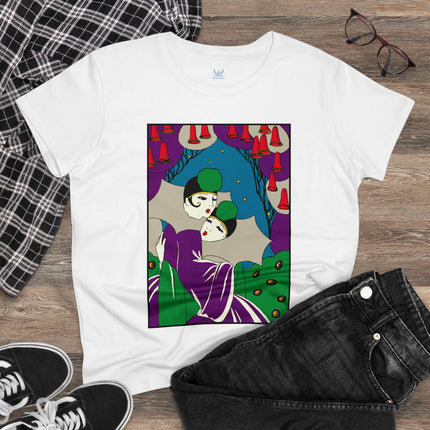 Two Pierrots Women's Midweight Cotton Tee