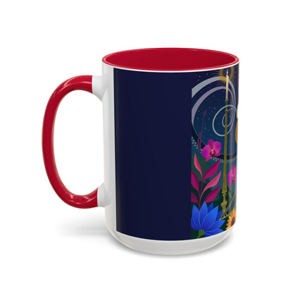 The Lady Of The Starlit Candles Colorful Mugs – Art Deco Theatrical Romance