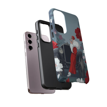 🚗🌺 The Lady Of The Grand Touring Car Phone Case – Art Deco Motoring Elegance