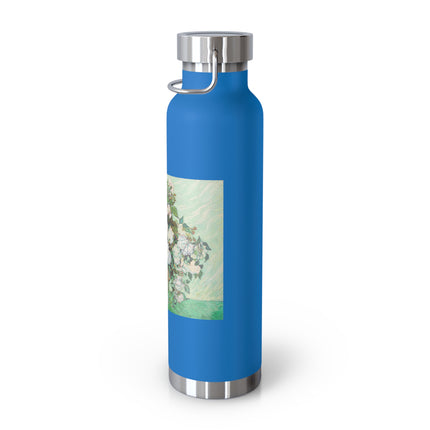 Roses by Vincent Van Gogh Copper Vacuum Insulated Bottle, 22oz