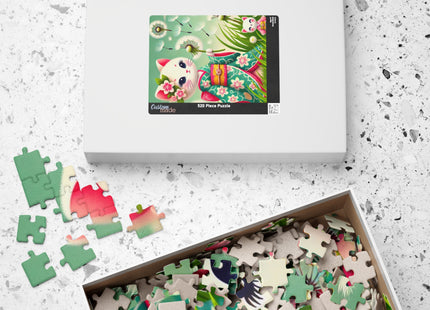 Geisha Kitten and the Dandelion Wish Puzzle (110, 252, 520-piece)