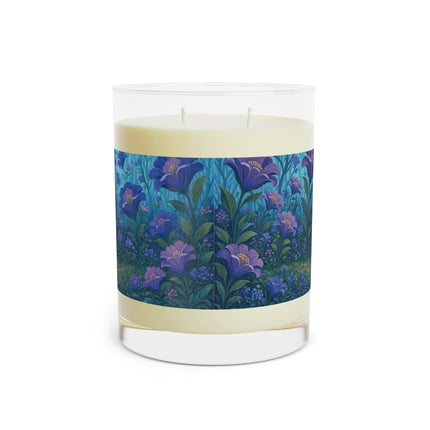 💜🌸 The Enchanted Twilight Flower Garden Scented Candle – Art Deco Floral Elegance