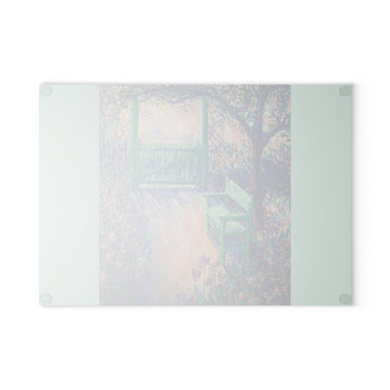 The Artist’s Garden Glass Cutting Board