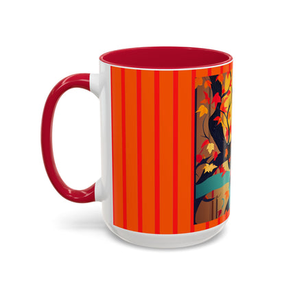 Black Cat in Kimono Colorful Mugs, 11oz