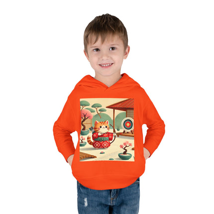 Archer Kitten in the Zen Garden Toddler Pullover Fleece Hoodie