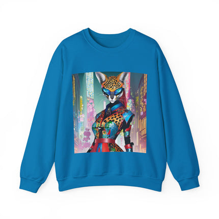 Cyber Cat Glamour Unisex Heavy Blend™ Crewneck Sweatshirt