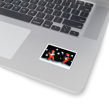 Festive Snowball Kiss-Cut Stickers (4 Sizes)