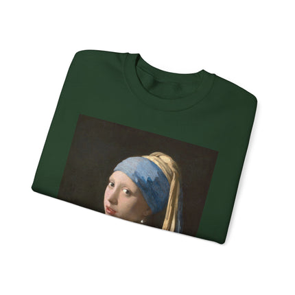 Girl with a Pearl Earring by Johannes Vermeer Heavy Blend™ Crewneck Sweatshirt