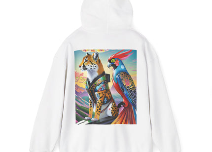Cheetah and Parrot Cybernetic Duet – Heavy Blend™ Hooded Sweatshirt