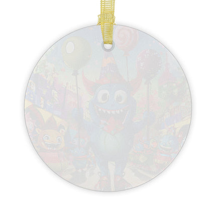 Monster Parade Madness Glass Ornament