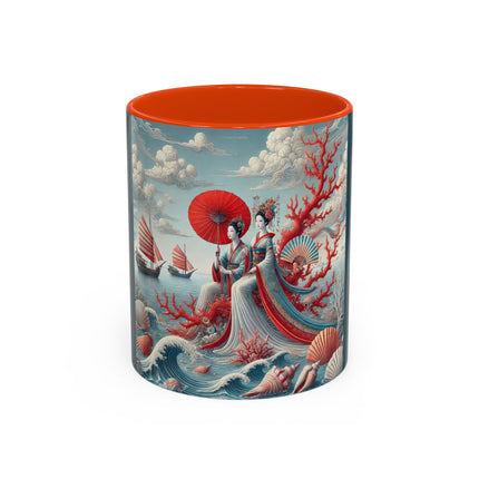 Ladies by the Quiet Sea Colorful Mugs (11oz, 15oz)
