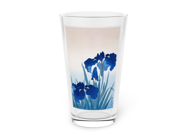 Irises by Ohara Koson Glass, 16oz