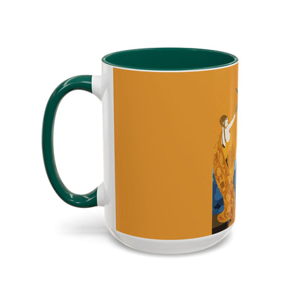 Falcon Mistress Colorful Mugs – Art Deco Majesty & Mythic Freedom