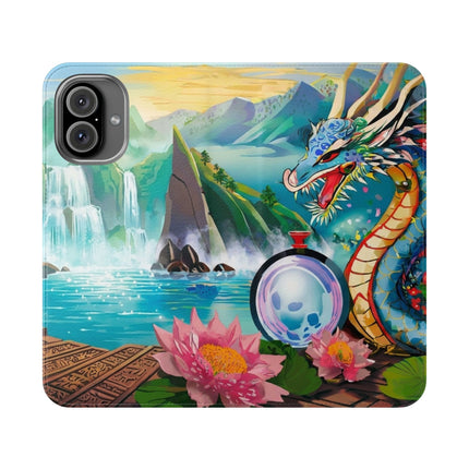 🐉💎 Wisdom's Guardian Flip Case – Dragon's Embrace & Eternal Wisdom