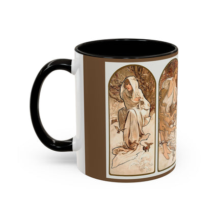 The Seasons by Alphonse Maria Mucha Colorful Mugs (11oz, 15oz)