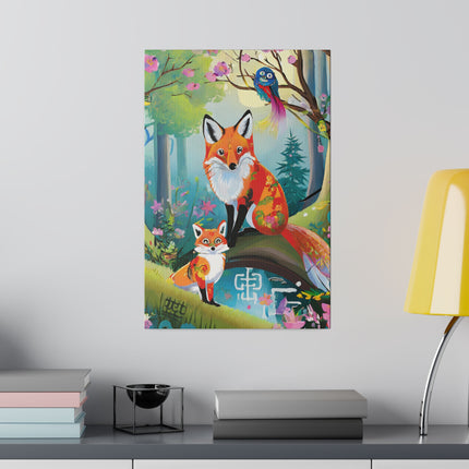 Mischievous Fox Matte Canvas, Stretched, 0.75"