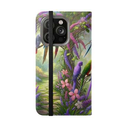 🧚🦜 Lavender-Winged Fairy Flip Case – Dreamy Elegance & Spring Whimsy