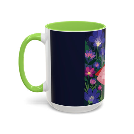 Moonlight Waltz Among The Blossoms Colorful Mugs – Art Deco Floral Enchantment