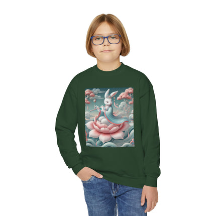 Lotus Garden Melody Youth Crewneck Sweatshirt – Serenity, Harmony & Dreamlike Beauty