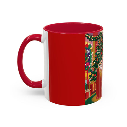 🎄💃 The Christmas Mirror Duet Colorful Mug – Art Deco Holiday Elegance