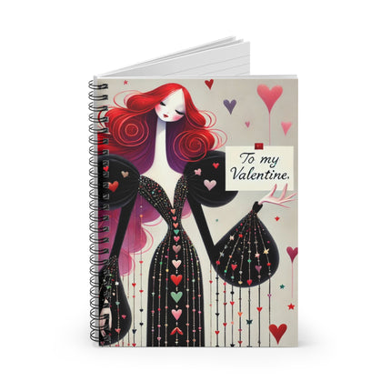 To My Valentine Spiral Notebook - Ruled Line