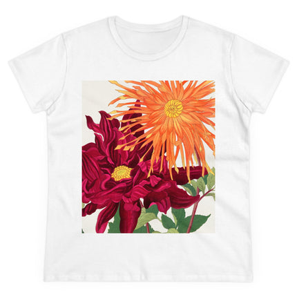 Dahlia Flower by Tanigami Kônan Women's Midweight Cotton Tee