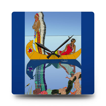 Le long du Missouri by George Barbier Acrylic Wall Clock