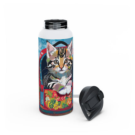 Whiskered Wanderings Stainless Steel Water Bottle