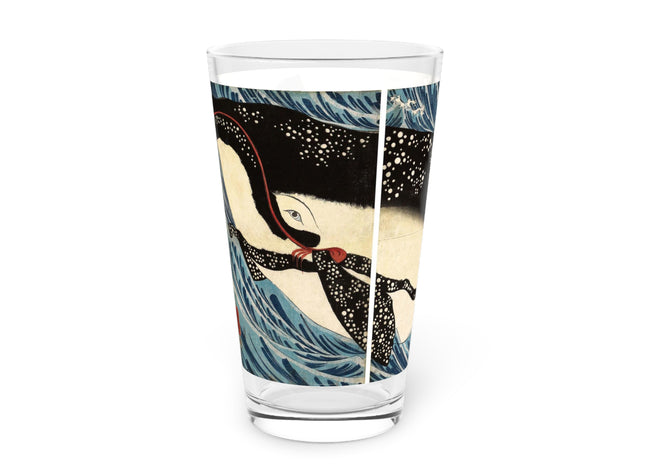 Miyamoto no Musashi Attacking the Giant Whale by Utagawa Kuniyoshi Glass, 16oz