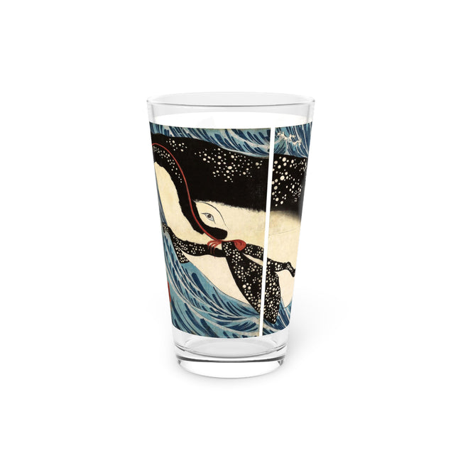 Miyamoto no Musashi Attacking the Giant Whale by Utagawa Kuniyoshi Glass, 16oz