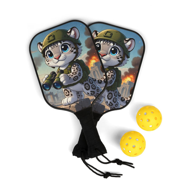 Snow Leopard Lookout Pickleball Kit – Stealthy Spotted Adventure & Epic Play