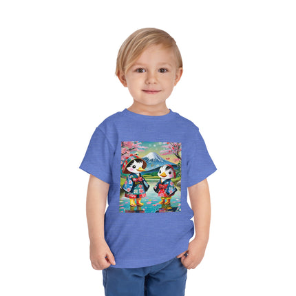 Rainy Day Ducks Toddler Short Sleeve Tee