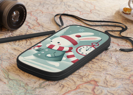 Candy Cane Timekeeper Bunny Passport Wallet