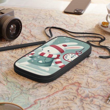 Candy Cane Timekeeper Bunny Passport Wallet