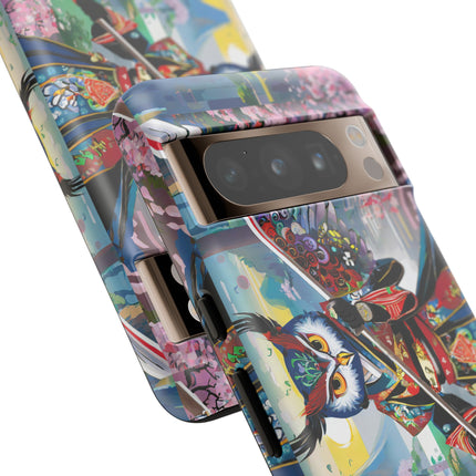 Cyberpunk Samurai Owl Phone Cases