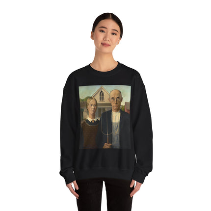 American Gothic by Grant Wood Heavy Blend™ Crewneck Sweatshirt