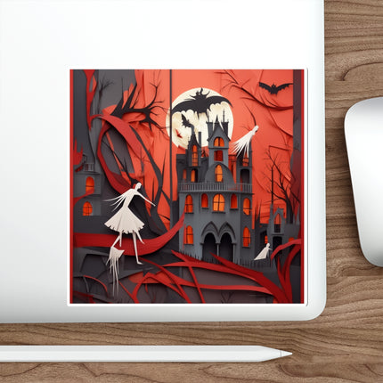 Halloween Night Scene Die-Cut Stickers (5 Sizes)